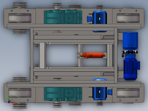 油缸升降架式横移小车sw16可编辑前视缩略图