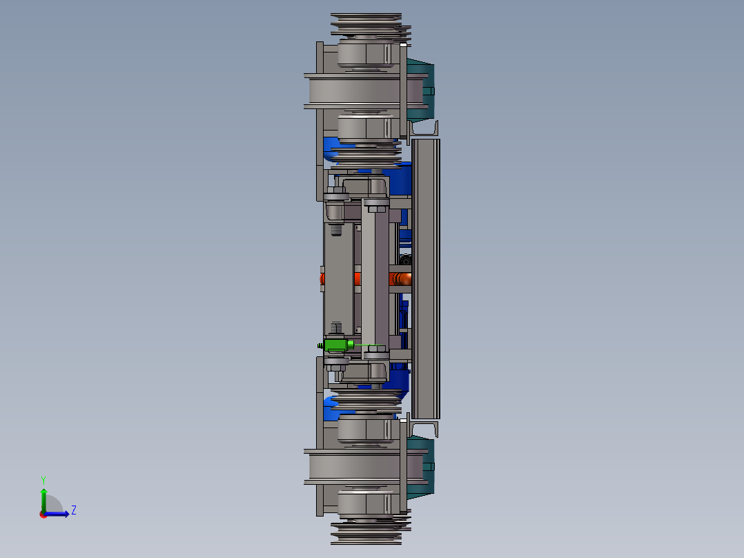 油缸升降架式横移小车sw16可编辑左视图