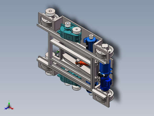 油缸升降架式横移小车sw16可编辑正等轴测缩略图