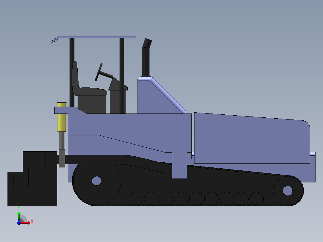 沥青摊铺机前视图