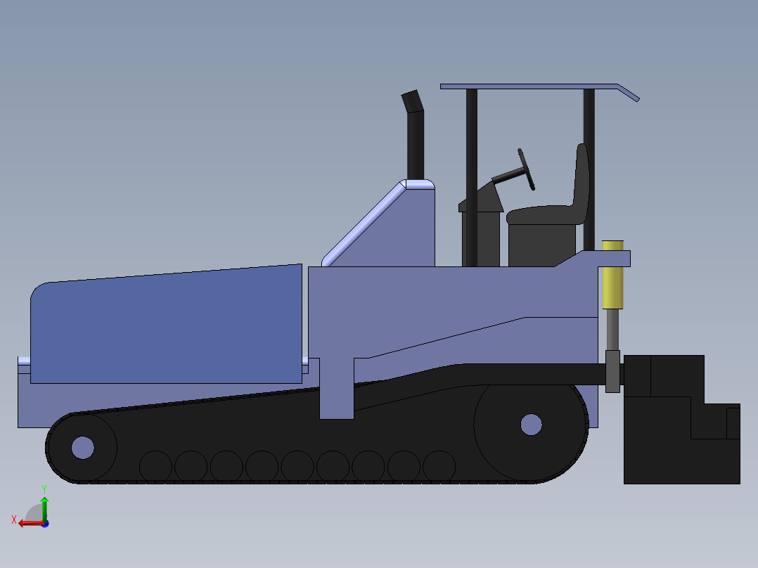 沥青摊铺机后视图