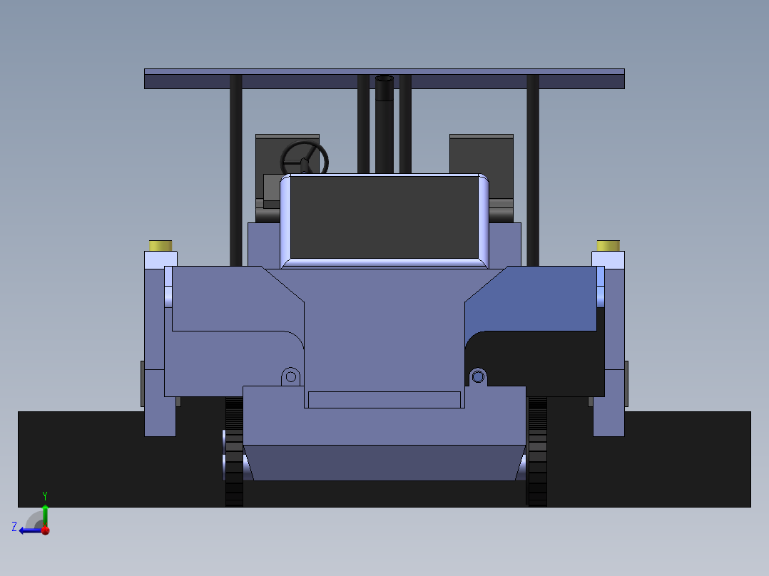 沥青摊铺机右视图