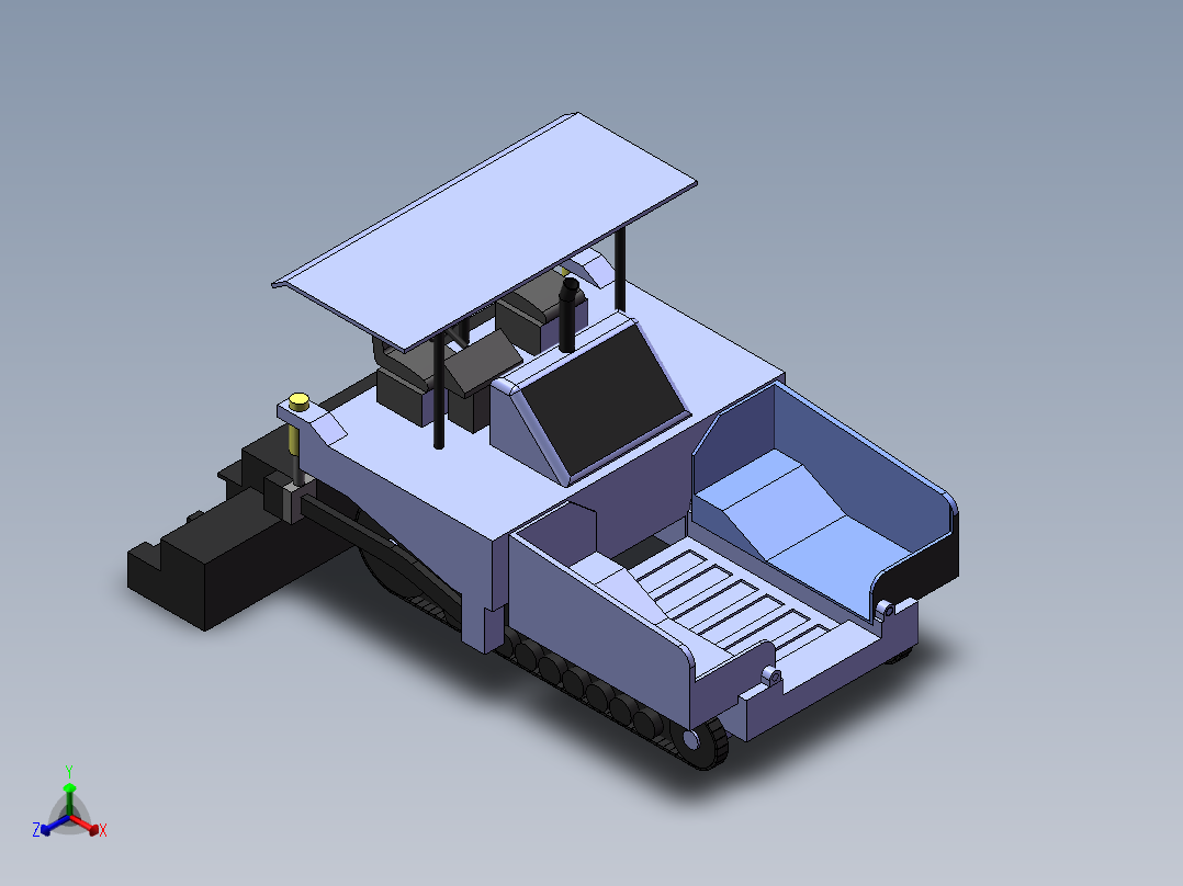 沥青摊铺机正等轴测图