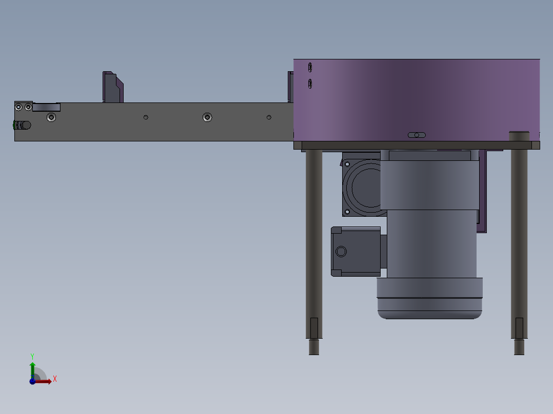 离心盘供料机构前视图