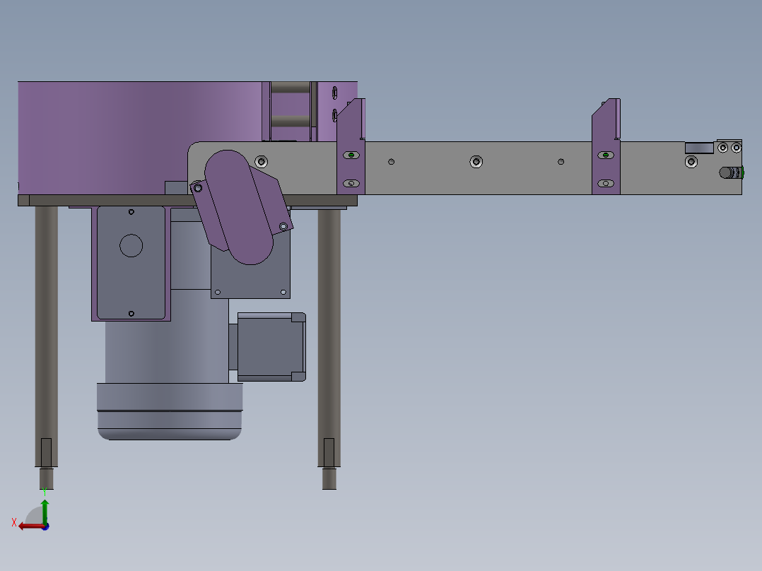 离心盘供料机构后视图