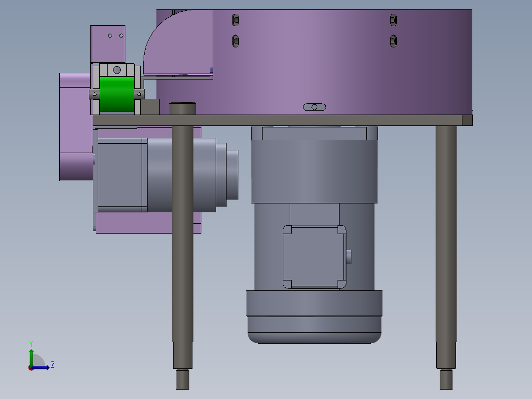 离心盘供料机构左视图