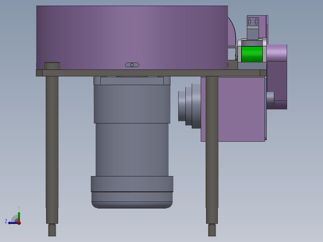 离心盘供料机构右视图