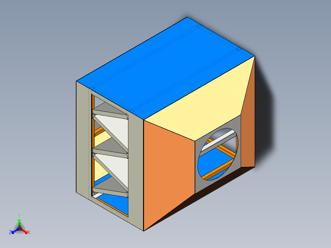 干式漆雾过滤箱正等轴测图