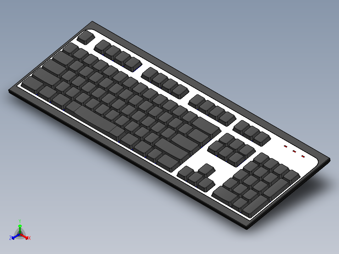 键盘(13)正等轴测图