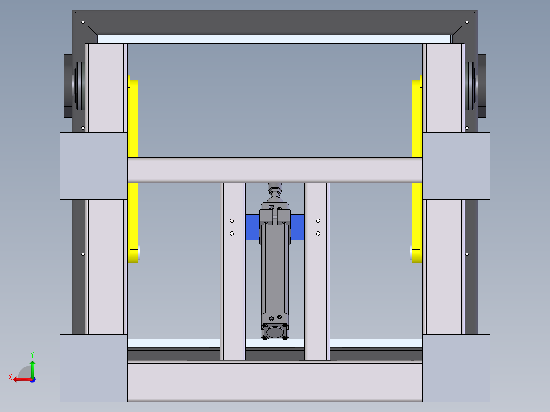 气动翻箱机后视图
