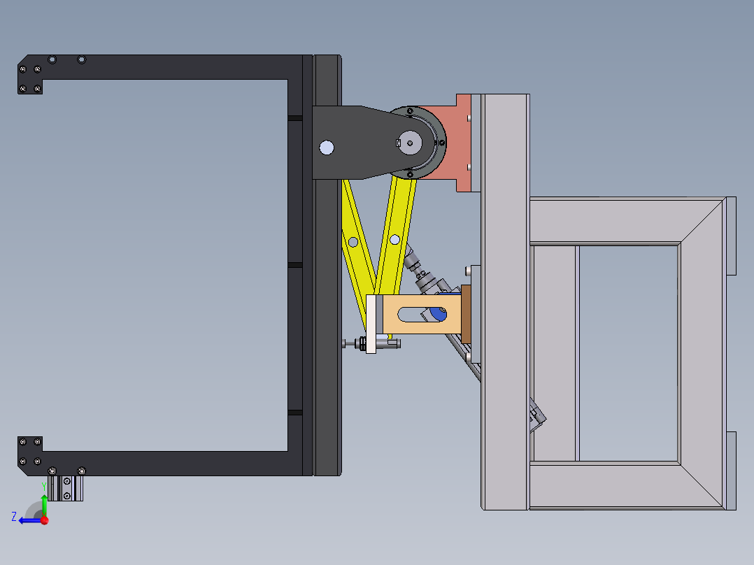 气动翻箱机右视图