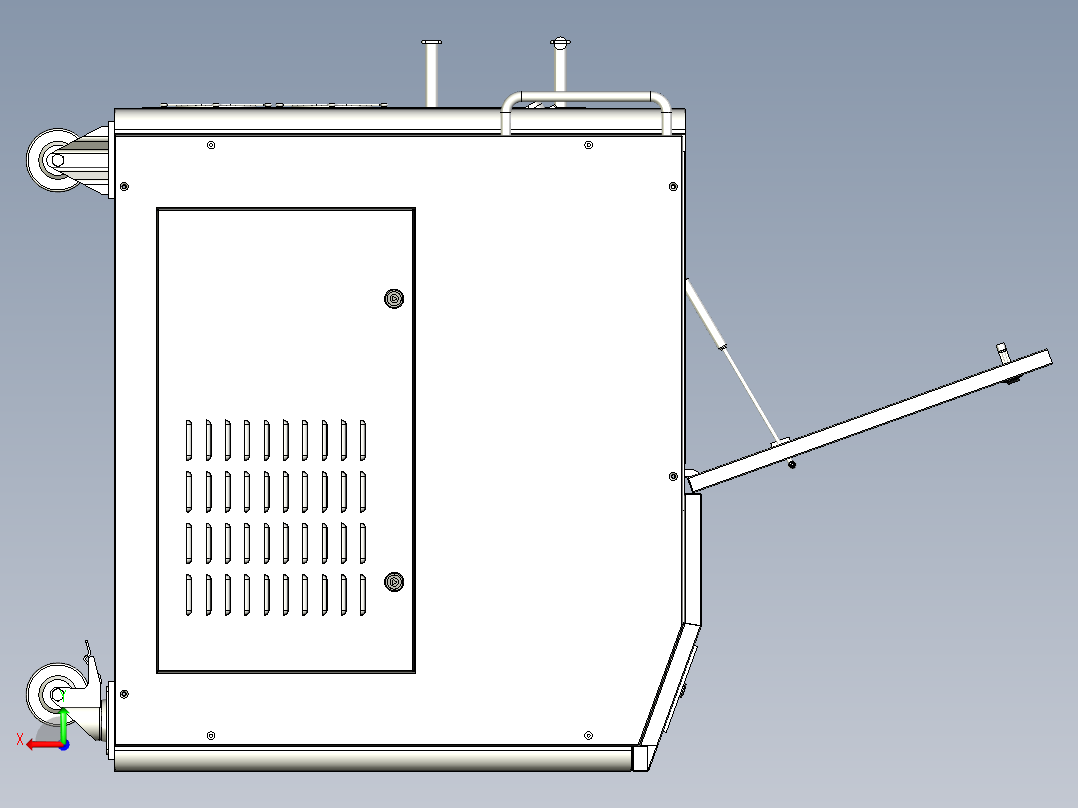风冷激光清洗机机箱3D后视图