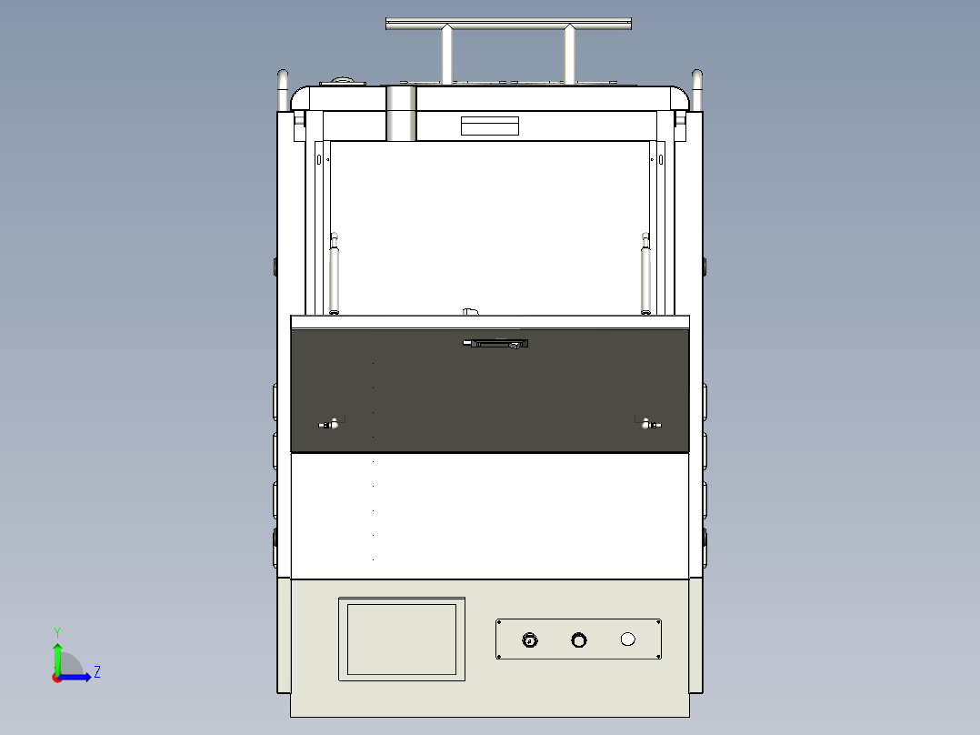 风冷激光清洗机机箱3D左视图