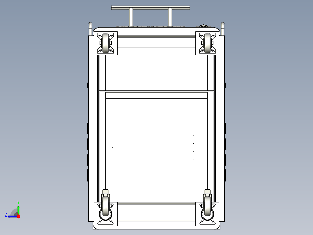 风冷激光清洗机机箱3D右视图