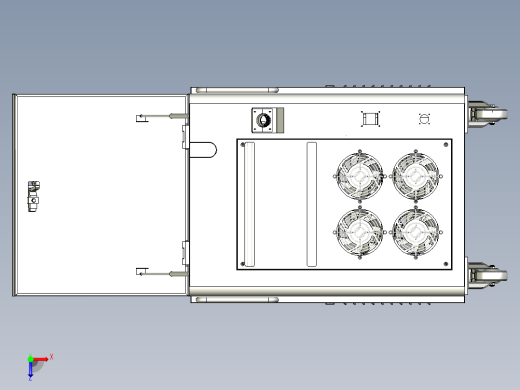 风冷激光清洗机机箱3D俯视缩略图