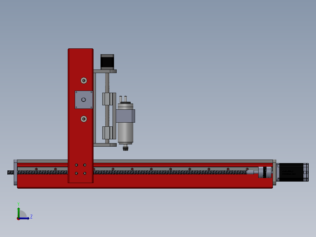 DIY数控雕刻机左视图