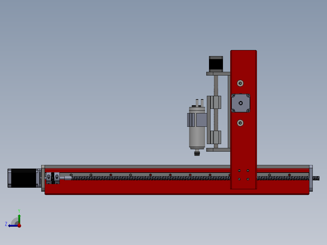 DIY数控雕刻机右视图