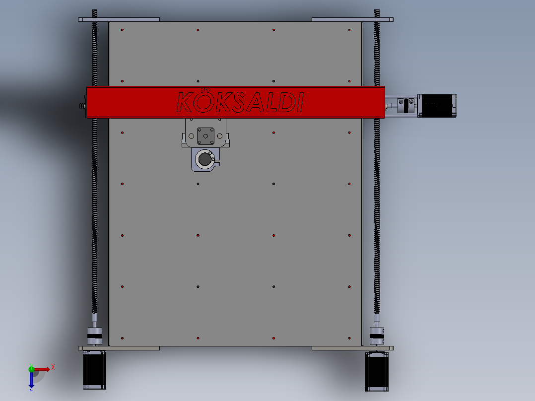 DIY数控雕刻机俯视图