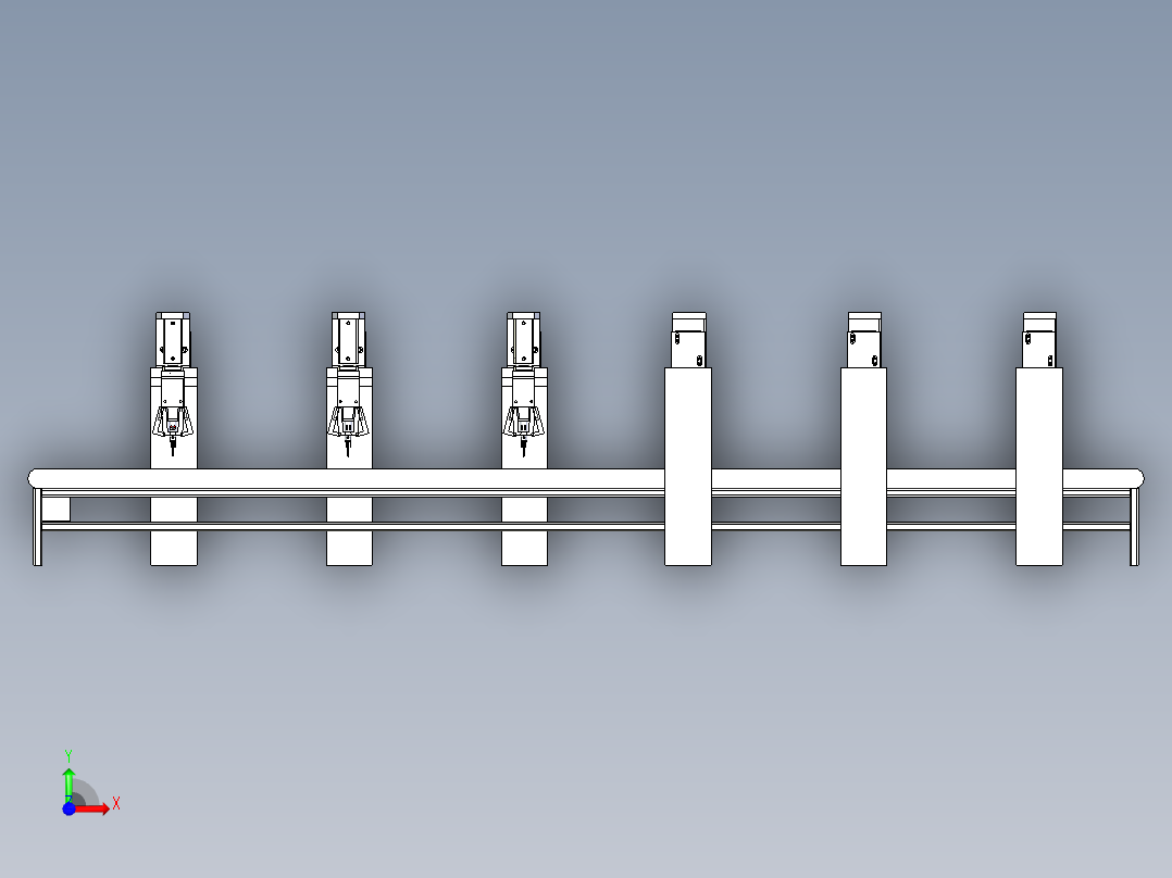 流水线的物料抓取与视觉检测前视图