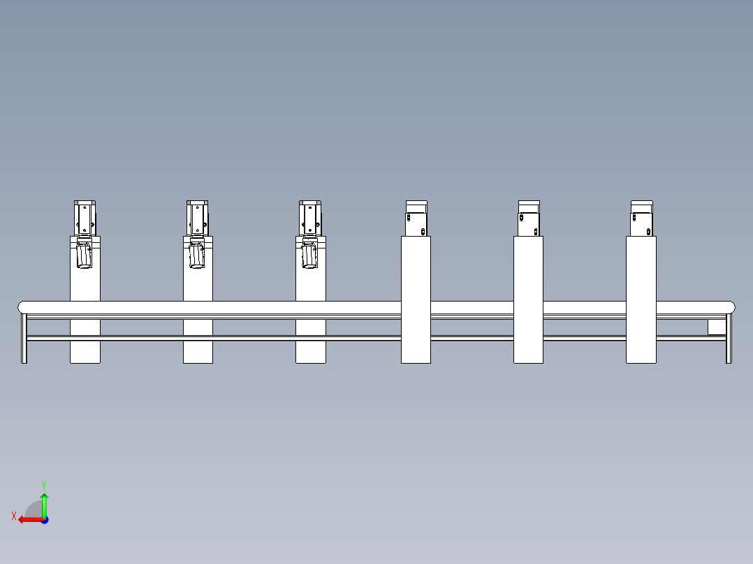 流水线的物料抓取与视觉检测后视图