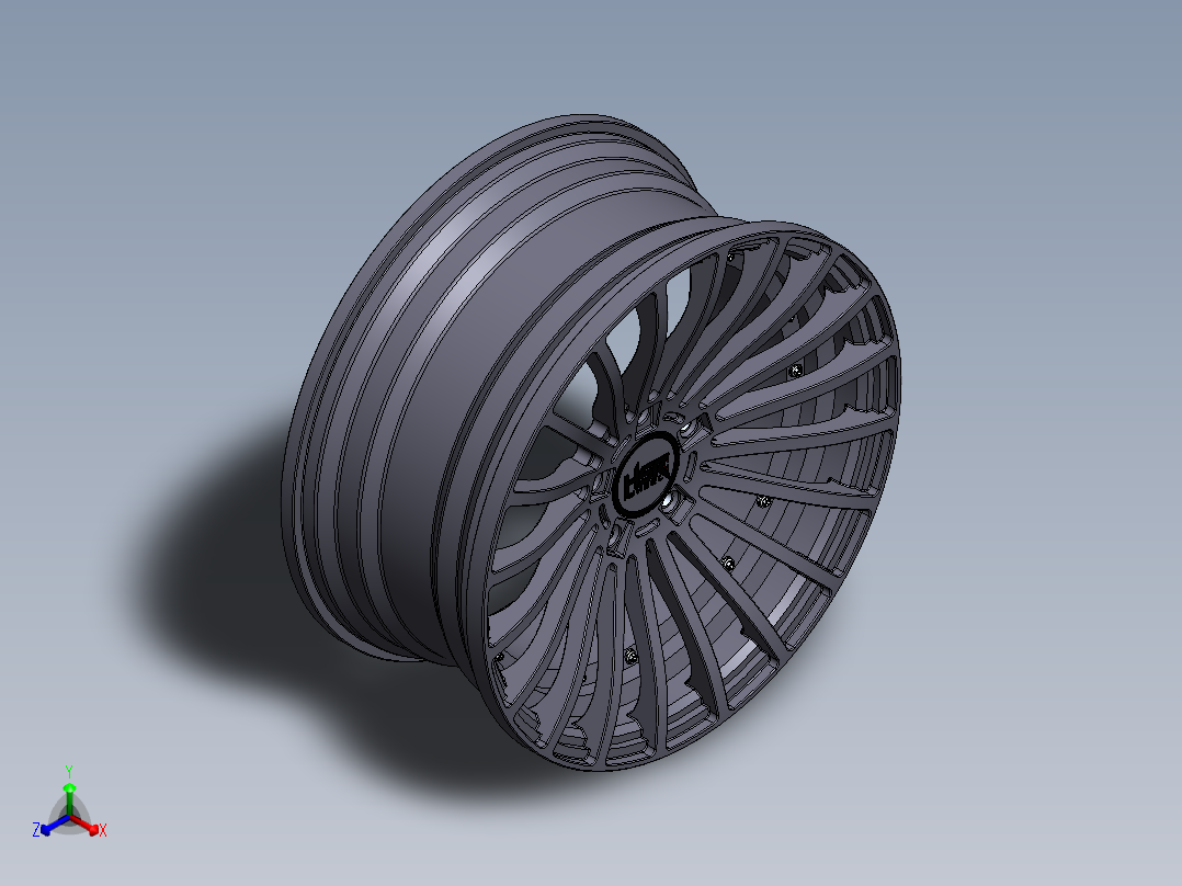 轮毂、轮胎(48)正等轴测图