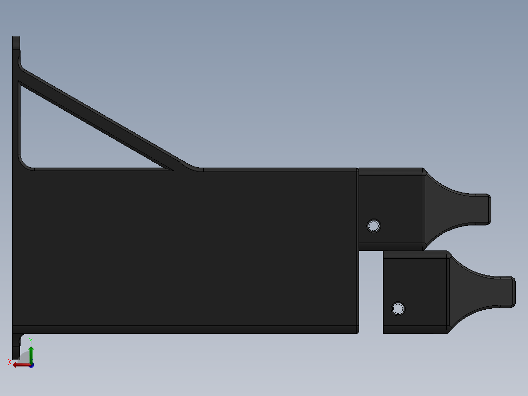 手动备份系统用硬盘壁挂支架后视图