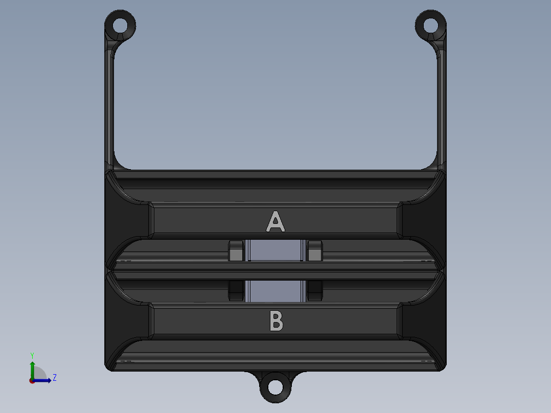 手动备份系统用硬盘壁挂支架左视图
