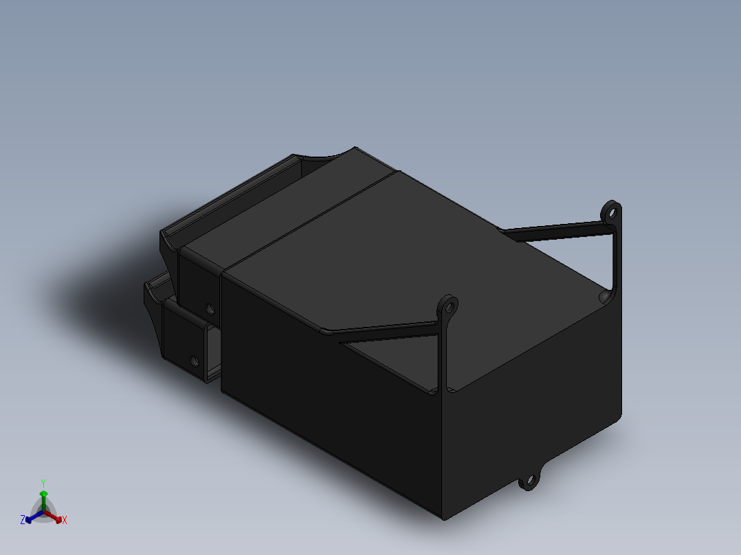 手动备份系统用硬盘壁挂支架正等轴测图