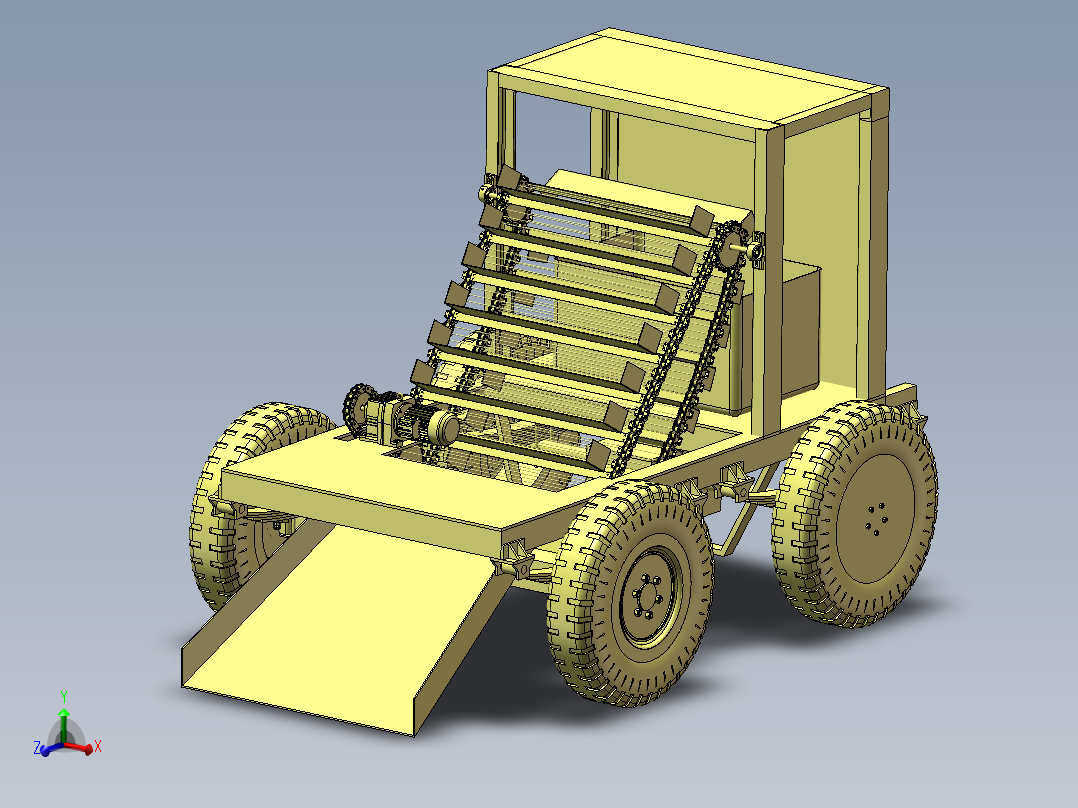 沙滩垃圾清理机三维SW