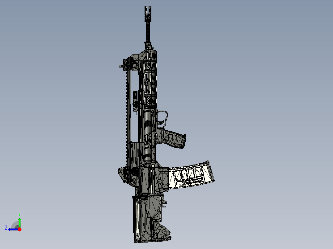 手枪左轮冲锋枪老式狙击步枪设计3D图纸hs-produkt-vhs STP右视图