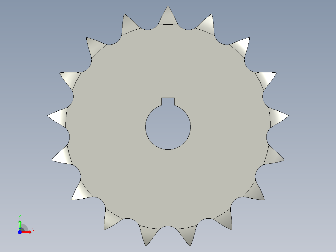 链轮-16A系列ST16A_ST16A-17-N25前视图