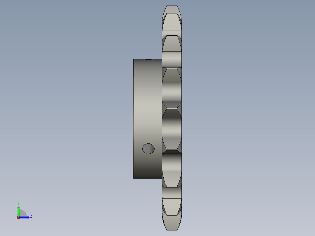 链轮-16A系列ST16A_ST16A-17-N25左视图