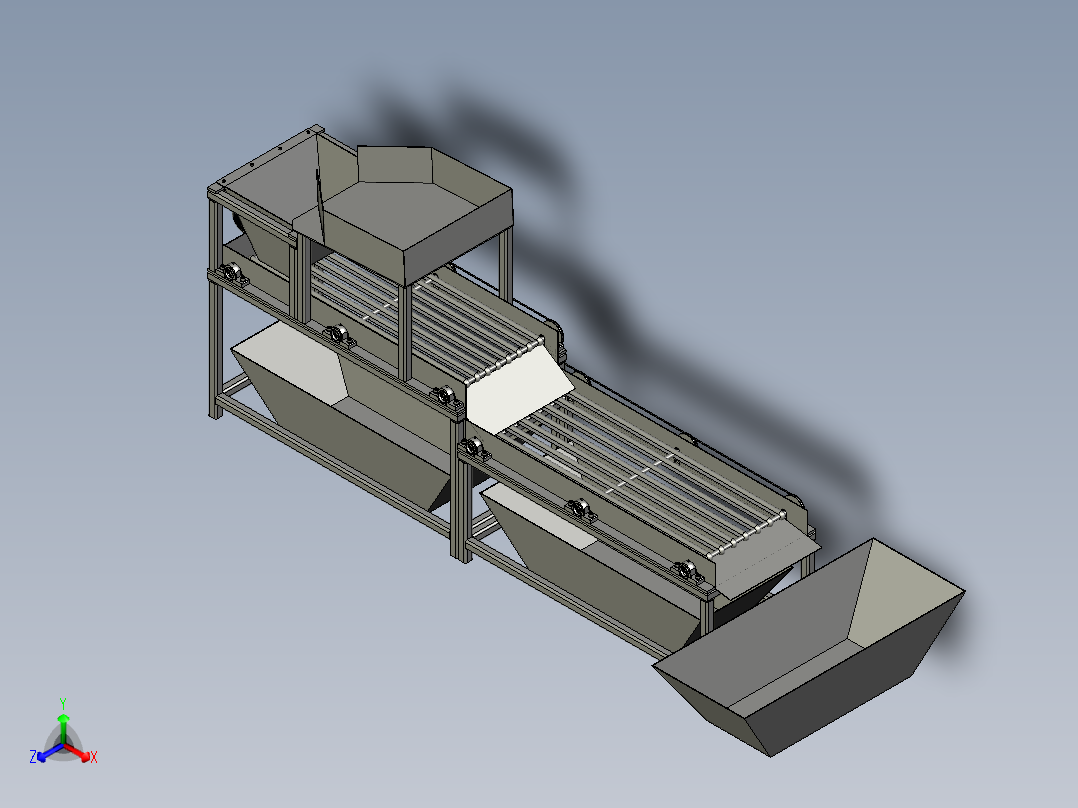 小果果蔬分选机正等轴测图