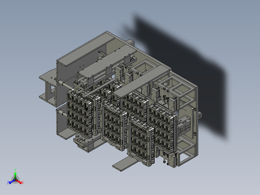 547吸塑盒盘自动上料机构总成左主视图