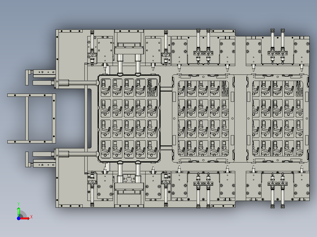 547吸塑盒盘自动上料机构总成左前视图
