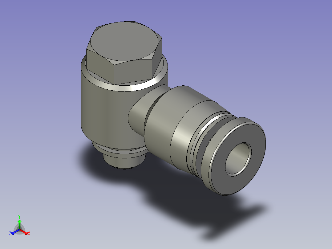 亚德客管接头PH4M5(3300)主视图