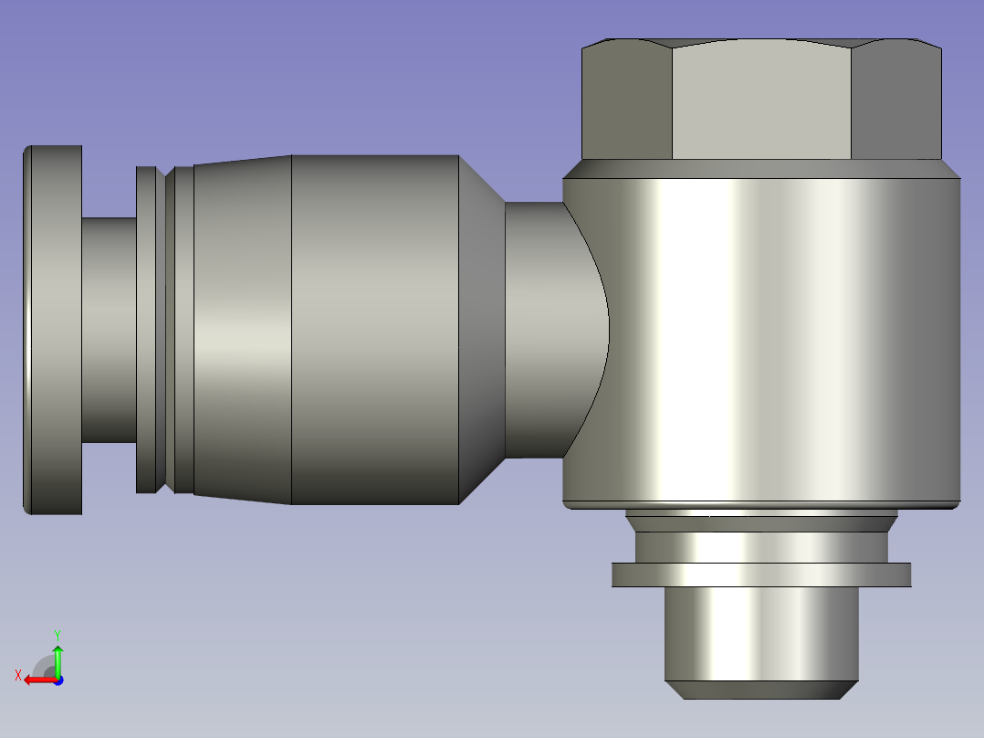 亚德客管接头PH4M5(3300)后视图