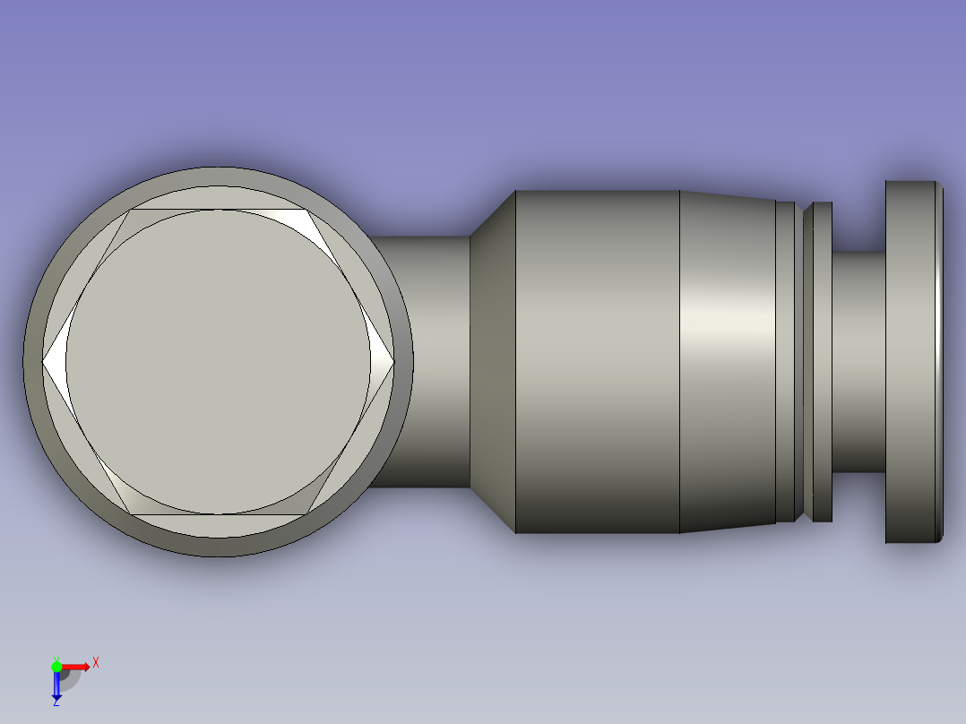 亚德客管接头PH4M5(3300)俯视图