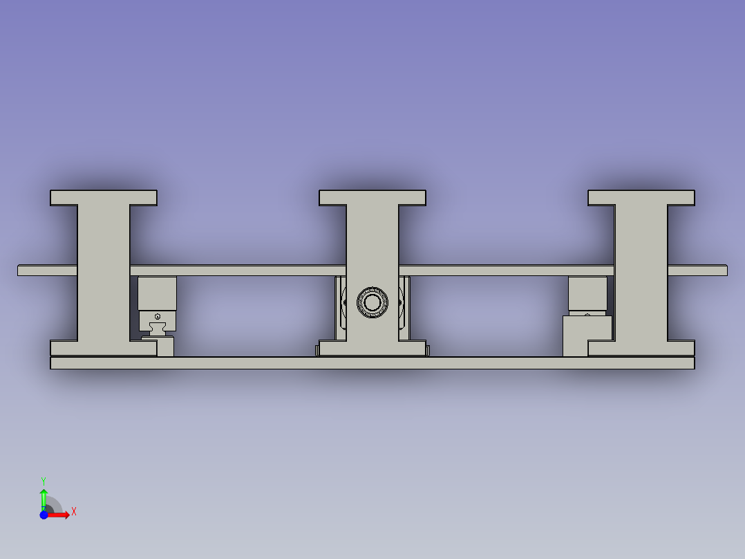 纸箱打包双组倍链传送生产线设计SJ-开合装置-V3前视图