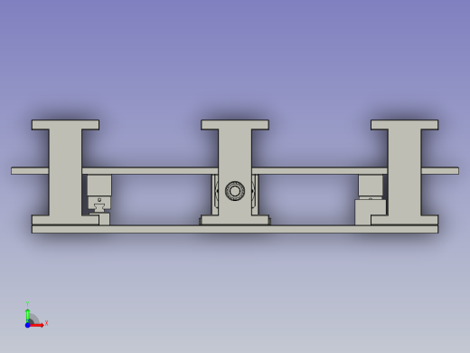 纸箱打包双组倍链传送生产线设计SJ-开合装置-V3前视缩略图
