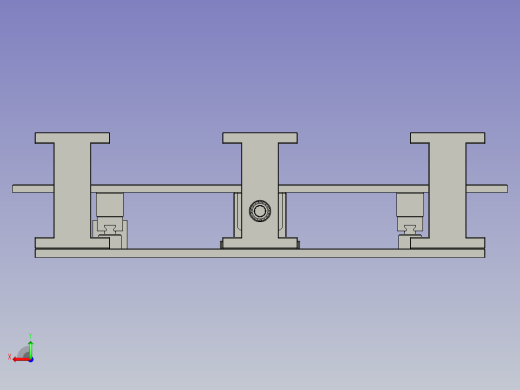 纸箱打包双组倍链传送生产线设计SJ-开合装置-V3后视缩略图