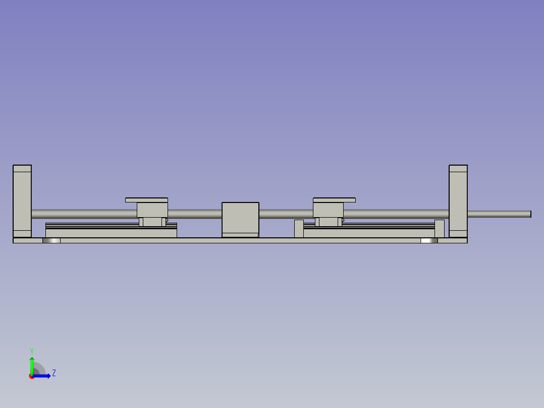 纸箱打包双组倍链传送生产线设计SJ-开合装置-V3左视图