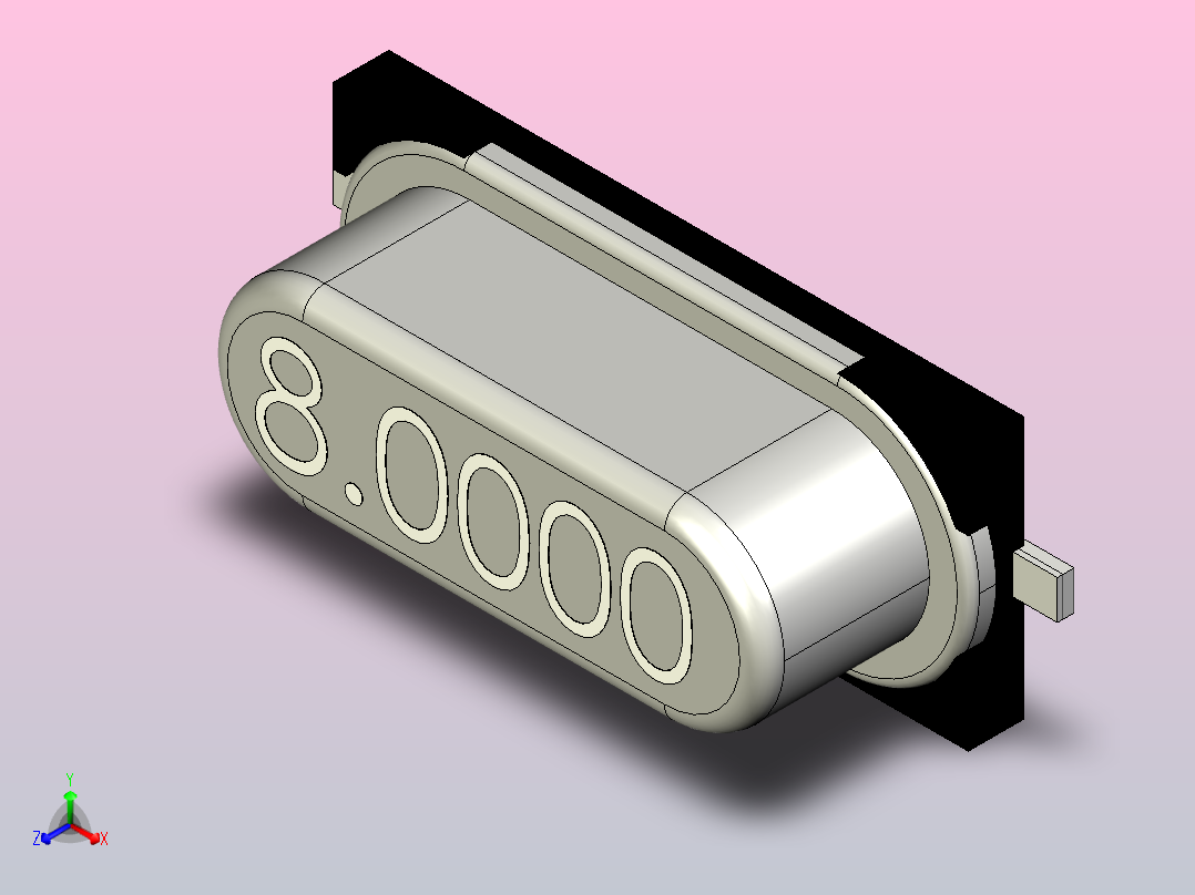 晶体振荡器 SMD HC-49S 各种正等轴测图