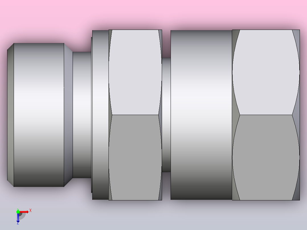 EO硬管接头旋转外螺纹螺柱12M27F682EDMXS俯视图