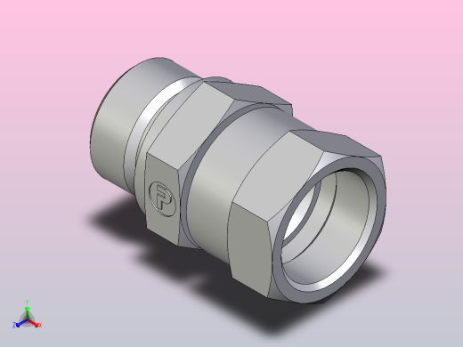 EO硬管接头旋转外螺纹螺柱12M27F682EDMXS正等轴测缩略图