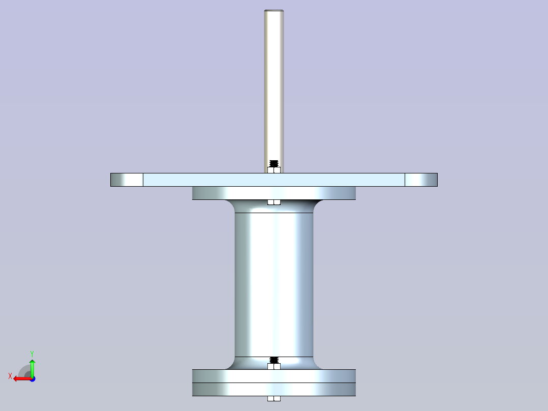 气缸活塞模型后视图