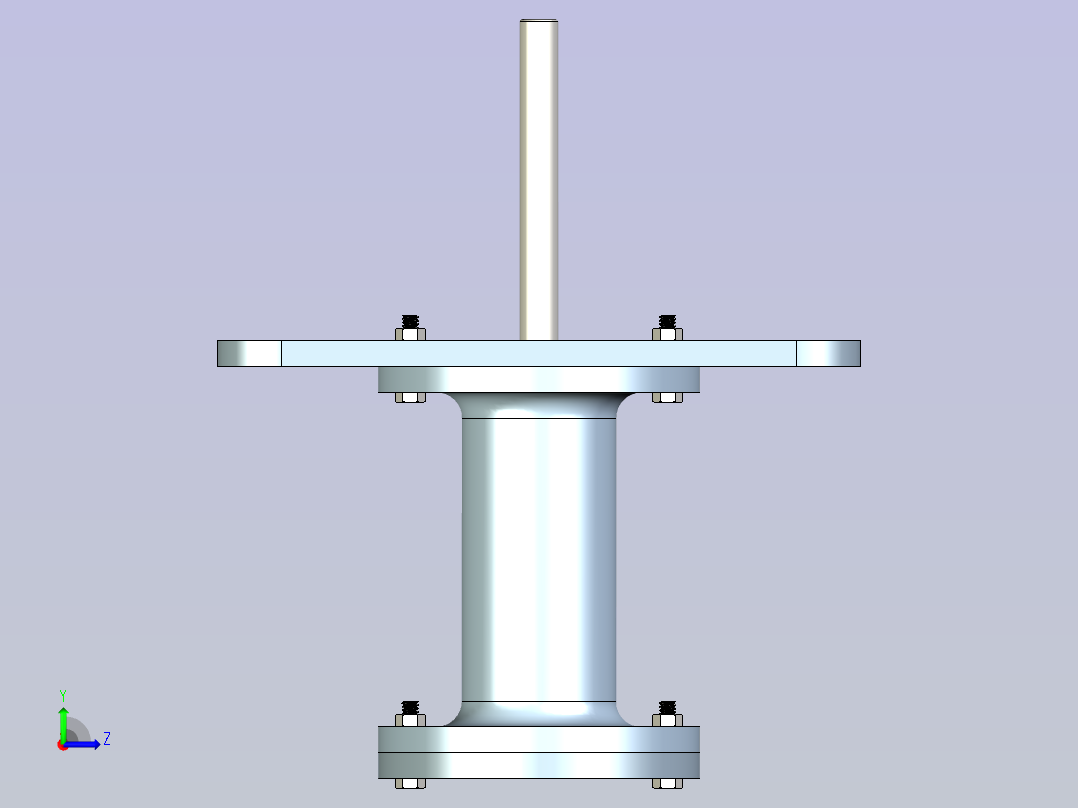 气缸活塞模型左视图