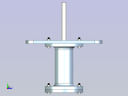 气缸活塞模型左视缩略图