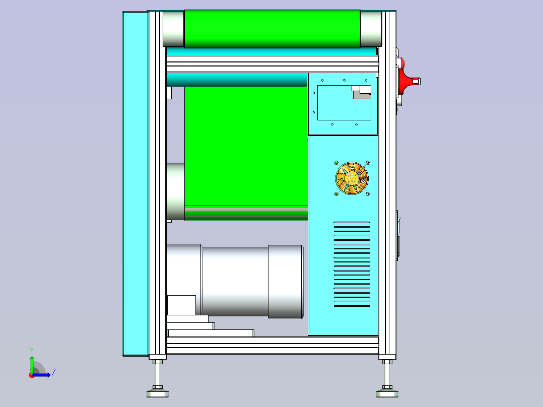 皮带倍速输送线设计左视图