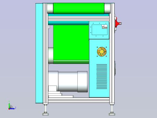 皮带倍速输送线设计左视缩略图